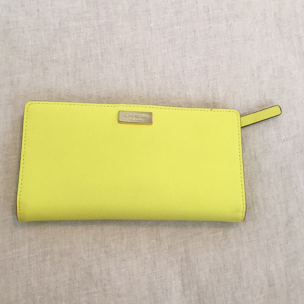 Bright yellow Kate spade wallet!!